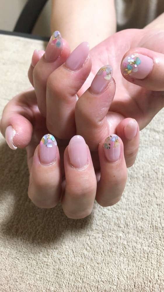 ネイル ワンカラー デザイン4本